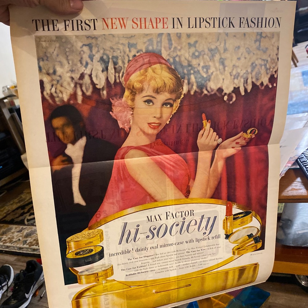 1958 Chesterfield Cigarettes Print Ad Max Factor Hi-Society - Picture 3 of 5